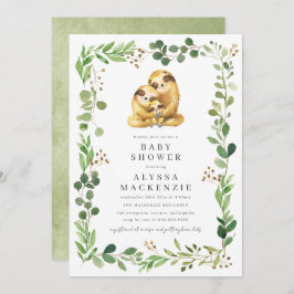 Sloth Baby Shower Invitation Kaart