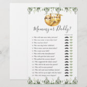 Sloth Baby shower Mama of Pappa Game (Voorkant / Achterkant)