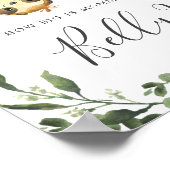 Sloth Baby shower Raad eens hoe groot is mama's bu Poster (Hoek)