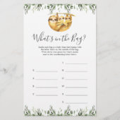 Sloth Baby shower Raad eens wat er in de tas spel (Voorkant)