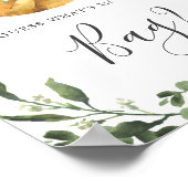 Sloth Baby shower Raad eens wat er in de tas spel Poster (Hoek)