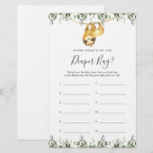 Sloth Baby shower Raad wat er in de luiertas zit (Voorkant / Achterkant)