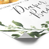 Sloth Baby shower Raad wat er in de luiertas zit Poster (Hoek)