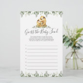 Sloth Baby shower raadt het Baby voedsel (Staand voorkant)