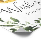 Sloth Baby shower wensen voor Baby sign Poster (Hoek)