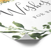 Sloth Baby shower wensen voor Baby sign Poster (Hoek)