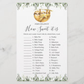 Sloth Baby shower Zwangerschap Hoe lief het is spe (Voorkant)