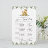 Sloth Baby shower Zwangerschap Hoe lief het is spe (Staand voorkant)
