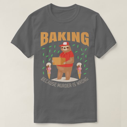 Sloth Baking Funny Sloths Lover Gift T-shirt (Design voorkant)