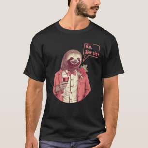 Sloth Bartender Drink een Cocktail Joke Mannen en  T-shirt