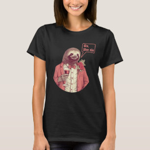 Sloth Bartender Drink een Cocktail Joke Mannen en T-shirt