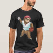 Sloth Baseball handschoen T-shirt (Voorkant)