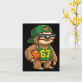 Sloth Basketball 67 Gen Alpha Slang Srts Men Boys  Kaart (Gele Bloem)