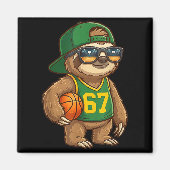 Sloth Basketball 67 Gen Alpha Slang Srts Men Boys Magneet (Voorkant)