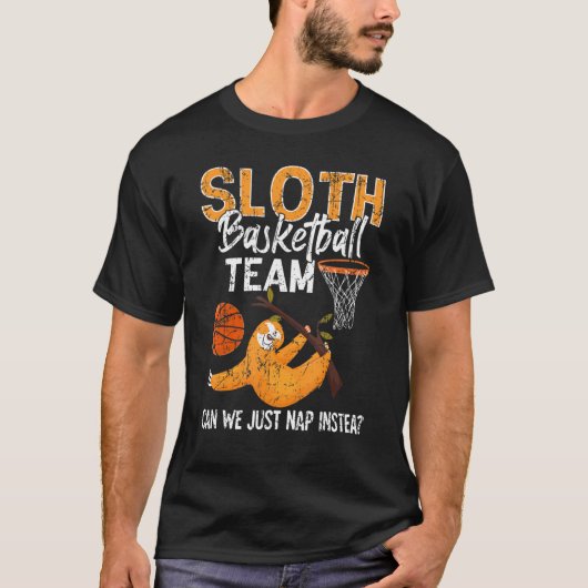 Sloth Basketball Team Sport Shirt Basket (Voorkant)