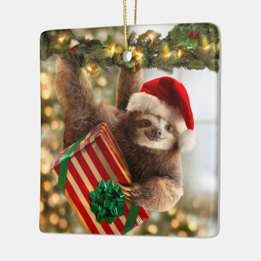 Sloth Bearing Gifts Keramisch Ornament (Links)