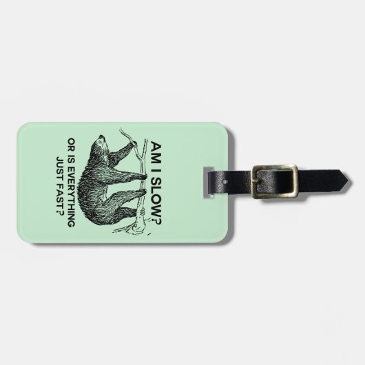 Sloth ben ik traag? bagagelabel (Voorkant horizontaal)