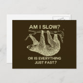 Sloth ben ik traag? briefkaart (Voorkant / Achterkant)