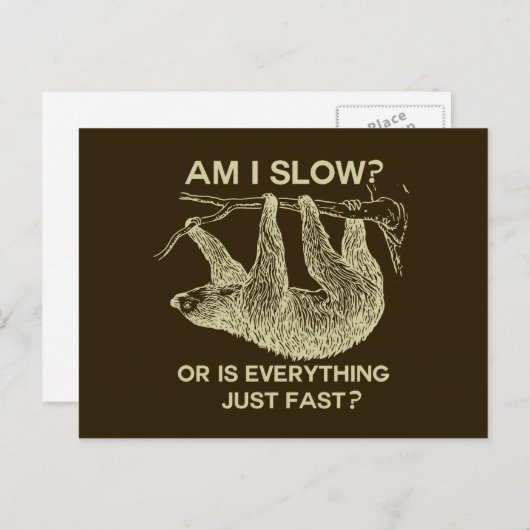 Sloth ben ik traag? briefkaart (Voorkant / Achterkant)