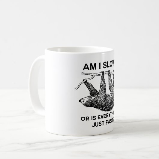 Sloth ben ik traag? koffiemok (Voorkant links)