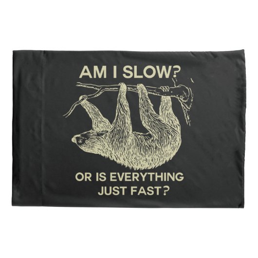 Sloth ben ik traag? kussensloop (Achterkant)