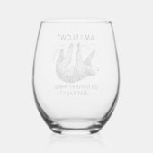Sloth ben ik traag? wijnglas zonder voet (Achterkant)