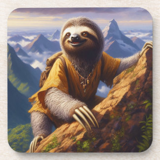 Sloth bergbeklimmen bier onderzetter