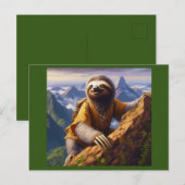 Sloth bergbeklimmen briefkaart (Voorkant / Achterkant)