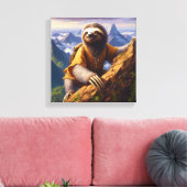 Sloth bergbeklimmen canvas afdruk (Insitu (Woonkamer))
