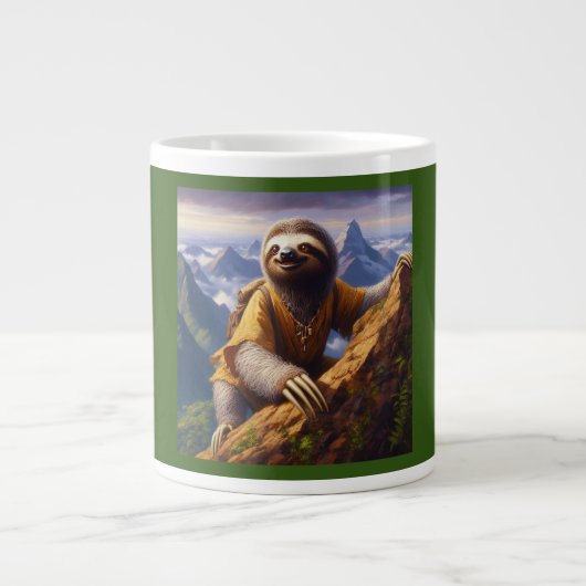 Sloth bergbeklimmen grote koffiekop (Voorkant)