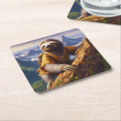 Sloth bergbeklimmen kartonnen onderzetters (Schuin)