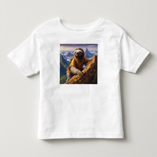 Sloth bergbeklimmen kinder shirts (Voorkant)