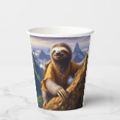 Sloth bergbeklimmen papieren bekers (Achterkant)
