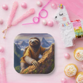 Sloth bergbeklimmen papieren bordje (Feest)