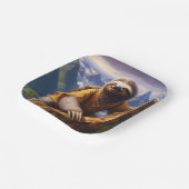 Sloth bergbeklimmen papieren bordje (Gebogen)