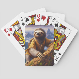Sloth bergbeklimmen pokerkaarten