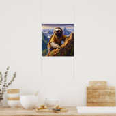 Sloth bergbeklimmen poster (Keuken)