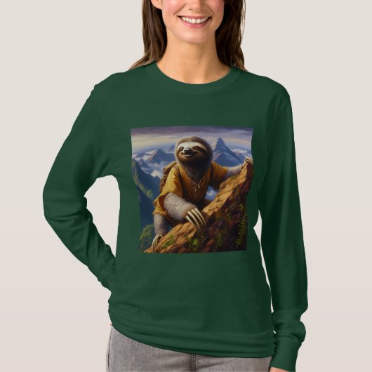 Sloth bergbeklimmen t-shirt (Voorkant)