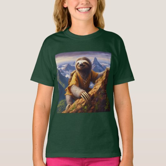 Sloth bergbeklimmen t-shirt (Voorkant)