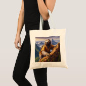 Sloth bergbeklimmen tote bag (Voorkant (product))