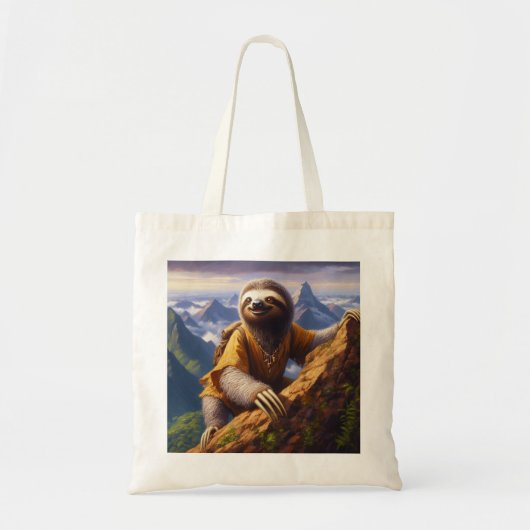 Sloth bergbeklimmen tote bag (Voorkant)