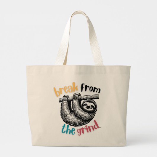 Sloth BFTG Grote Tote Bag (Achterkant)