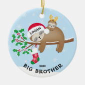 Sloth Big Brother kerstversiering Keramisch Ornament (Voorkant)