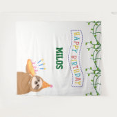 Sloth Birthday Backdrop Personalized Tapestry Wandkleed (Voorkant (horizontaal))