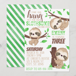 Sloth Birthday  Kaart
