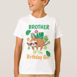 Sloth Birthday kinder tshirts Brother<br><div class="desc">Viel uw verjaardag met dit speciale T-shirt,  speciaal en gepersonaliseerd ontwerp</div>