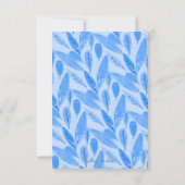 Sloth Birthday Party in Blue and White Kaart (Achterkant)