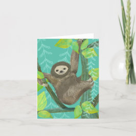 Sloth BLANK Wenskaart Bedankkaart