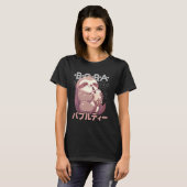 Sloth Boba Tea Kawaii Bubble Tea Sloth Anime Neko  T-shirt (Voorkant volledig)