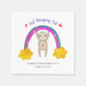 Sloth Boho Regenboog Schattige Eenvoudig Modern Ba Servet (Voorkant)